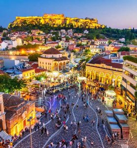 Monastiraki-Square-in-the-evening